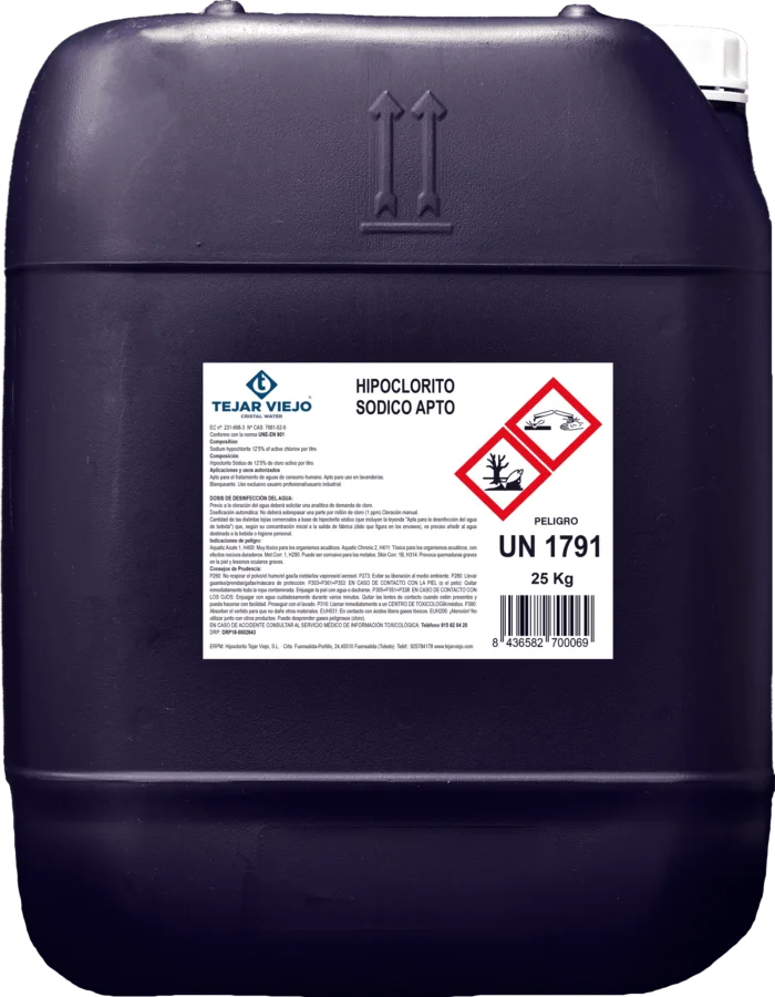 Hipoclorito Sódico Apto - Especial Agua Potable
